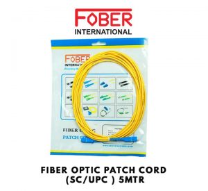 FIBER OPTIC PATCH CORD FOBER (SC/UPC) 5 MTR