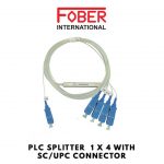 FOBER PLC SPLITTER  1 X 4 WITH SC/UPC CONNECTOR