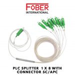 FOBER PLC SPLITTER 1 X 8 WITH CONNECTOR SC/APC