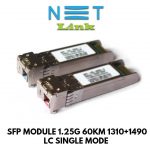 SFP MODULE 1.25G 60KM 1310+1490 LC SINGLE MODE (PAIR)-NETLINK