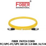 FIBER PATCH CORD FC/UPC-FC/UPC SM SX 3.0 MM A/5M
