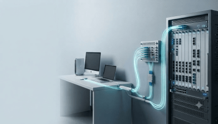 Reliable FTTH network with OLT and ONT